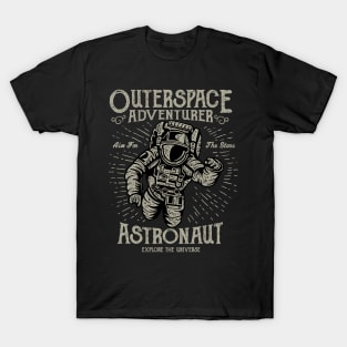 Outer-space Adventurer Aim for the Stars Astronaut T-Shirt